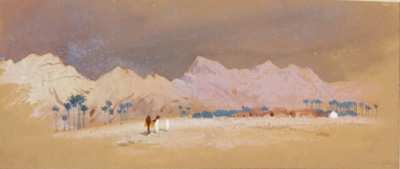 Lilias Trotter Watercolor Desert, rest for the soul